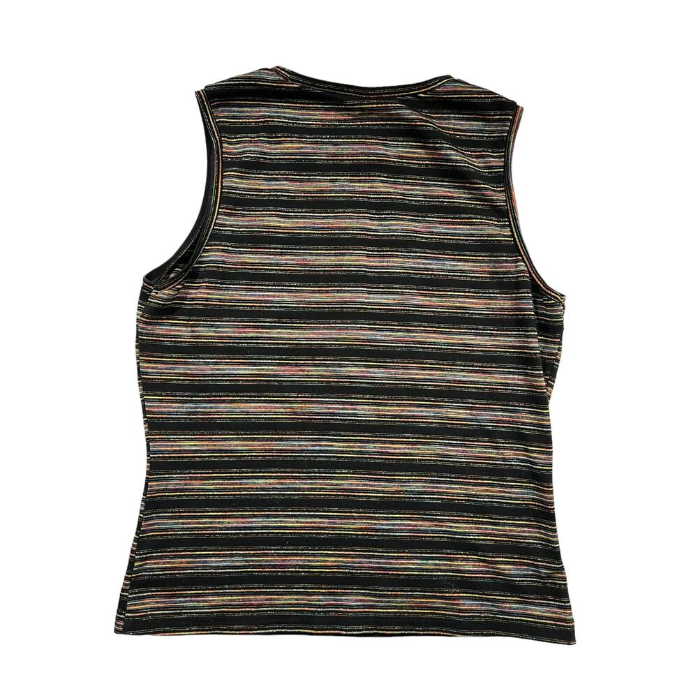 GAP Black and Rainbow Glitter Stretch Tank Top Small - Picture 5 of 5